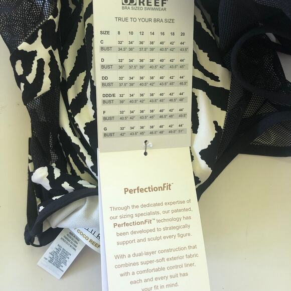 COCO REEF CONTOURS Retail $134 Black Tummy Control Underwire One Piece 16/40C - Picture 8 of 8